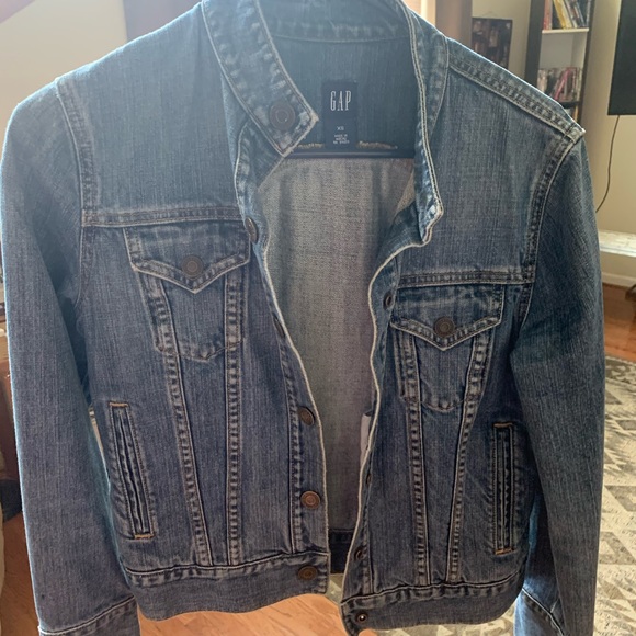 GAP XS moto style denim jacket - Picture 1 of 3